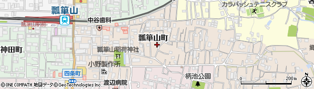 大阪府東大阪市瓢箪山町13周辺の地図