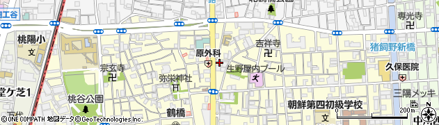 鶴橋風月桃谷店周辺の地図