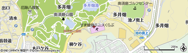 兵庫県神戸市須磨区多井畑（若林）周辺の地図