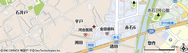 愛知県田原市加治町平戸66周辺の地図