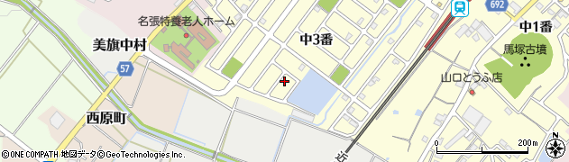 三重県名張市美旗町中３番128周辺の地図