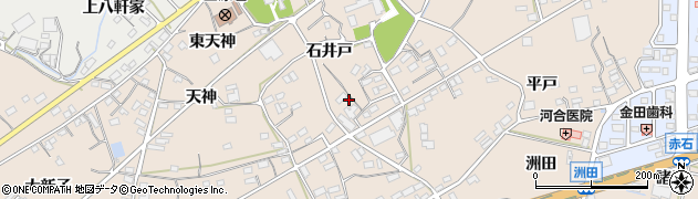 愛知県田原市加治町石井戸18周辺の地図
