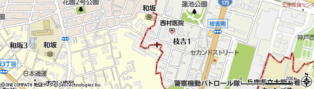 和坂サンゴジュ公園周辺の地図
