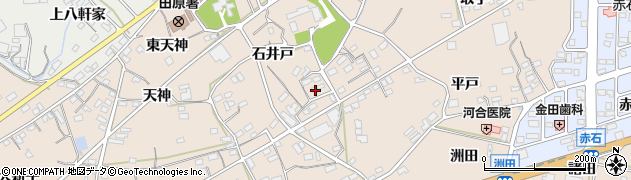 愛知県田原市加治町石井戸25周辺の地図
