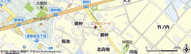 愛知県田原市神戸町郷仲118周辺の地図