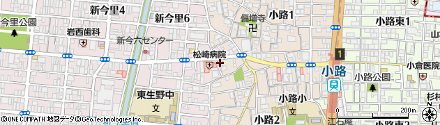 毎日新聞　株式会社大毎上町生野北支店周辺の地図