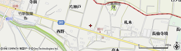 愛知県田原市相川町（片神戸）周辺の地図
