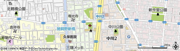 中川西公園周辺の地図