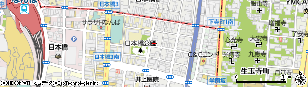 浪速日本橋郵便局周辺の地図