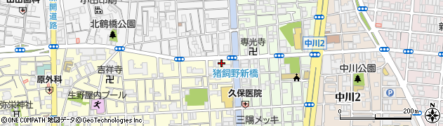 セブンイレブン大阪桃谷５丁目店周辺の地図