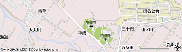 安楽寺周辺の地図