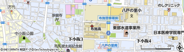 大阪府立布施高等学校周辺の地図
