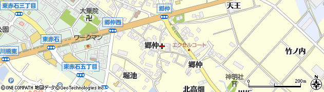 愛知県田原市神戸町郷仲119周辺の地図