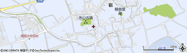 岡山県総社市宿593周辺の地図
