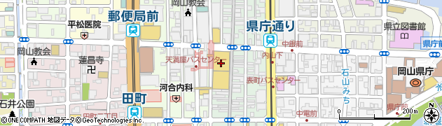 株式会社天満屋　岡山店５階・寝装品・インテリア・敷物カーテン周辺の地図