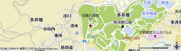 兵庫県神戸市須磨区多井畑宮ノ脇周辺の地図