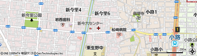 大阪府大阪市生野区新今里6丁目14周辺の地図