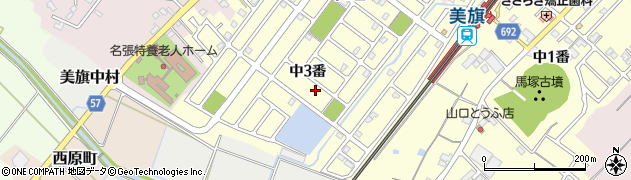 三重県名張市美旗町中３番173周辺の地図