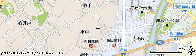 愛知県田原市加治町平戸62周辺の地図