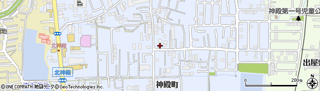 奈良神殿郵便局周辺の地図
