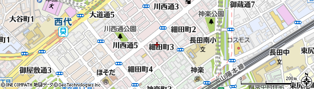 神戸市細田町3丁目駐車場周辺の地図