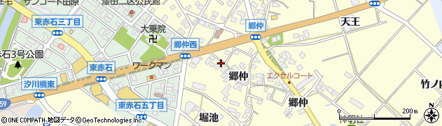 愛知県田原市神戸町郷仲62周辺の地図