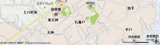 愛知県田原市加治町石井戸周辺の地図