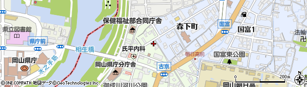 岡山古京郵便局 ＡＴＭ周辺の地図