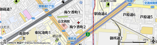 兵庫県神戸市長田区梅ケ香町周辺の地図