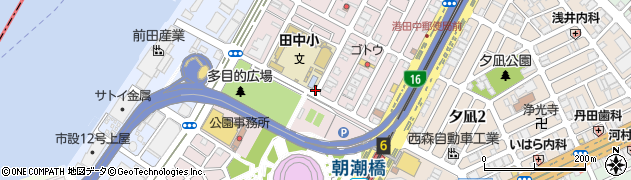大阪府大阪市港区田中周辺の地図