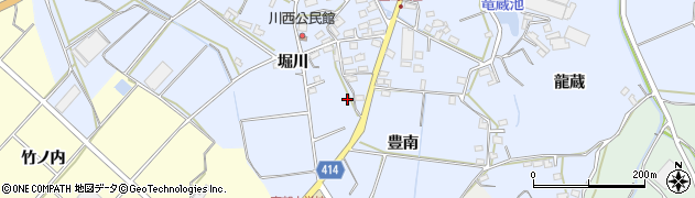 愛知県田原市豊島町川西20周辺の地図