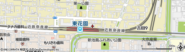 近畿日本鉄道株式会社　東花園駅周辺の地図
