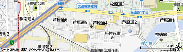 兵庫県神戸市兵庫区芦原通4丁目周辺の地図