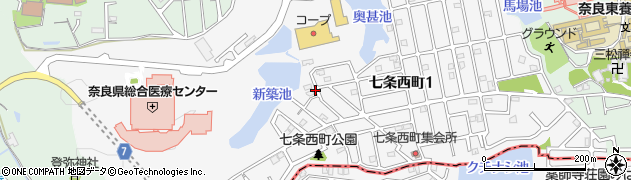 奈良県奈良市七条西町周辺の地図