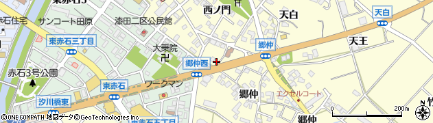 愛知県田原市神戸町郷仲150周辺の地図