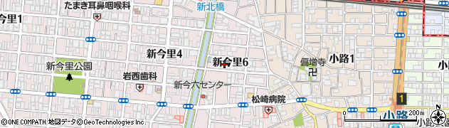大阪府大阪市生野区新今里6丁目9周辺の地図