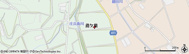 愛知県豊橋市城下町（鳶ケ巣）周辺の地図