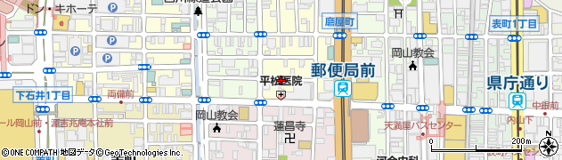 岡山県岡山市北区磨屋町周辺の地図
