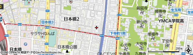大阪府大阪市中央区日本橋2丁目20周辺の地図