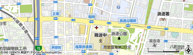 大阪市立塩草駐車場周辺の地図