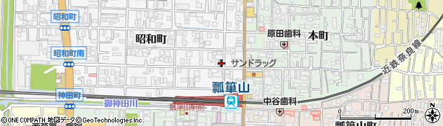 瓢箪山郵便局周辺の地図