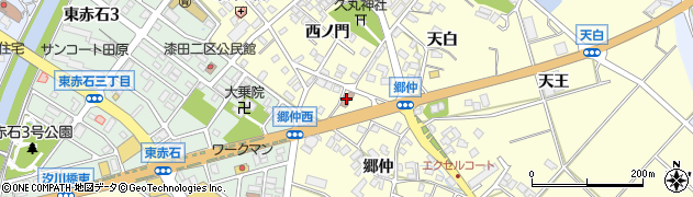 愛知県田原市神戸町郷仲154周辺の地図