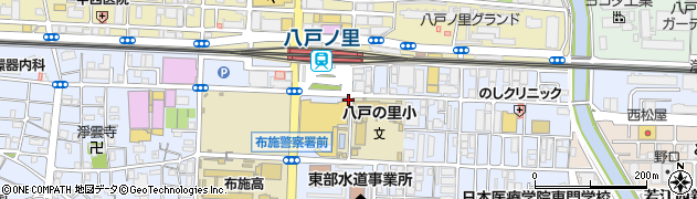 八戸ノ里駅前周辺の地図