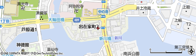 兵庫県神戸市兵庫区出在家町周辺の地図