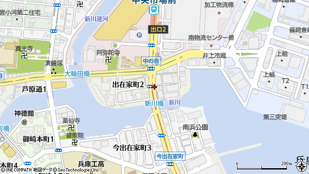〒652-0846 兵庫県神戸市兵庫区出在家町の地図