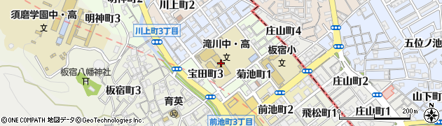 滝川高等学校周辺の地図