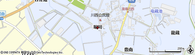 愛知県田原市豊島町（堀川）周辺の地図
