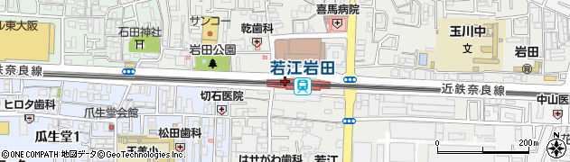 若江岩田駅周辺の地図