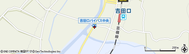 吉田口バイパス中央周辺の地図