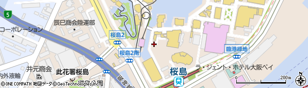 大阪府大阪市此花区桜島周辺の地図